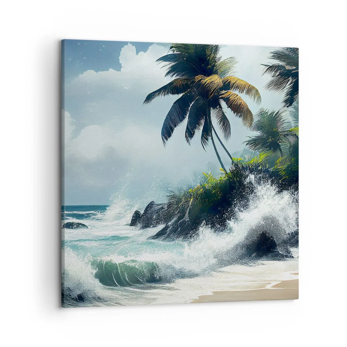 Quadro su tela - Stampe su Tela - Sulla riva tropicale - 50x50 cm