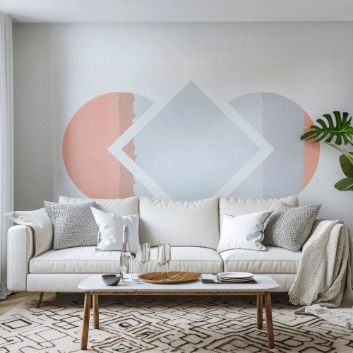 Fotomurali Autoadesivo Deluxe Sticker - La situazione è chiara - Astrazione, Pezzo, Minimalismo - 150x105 cm