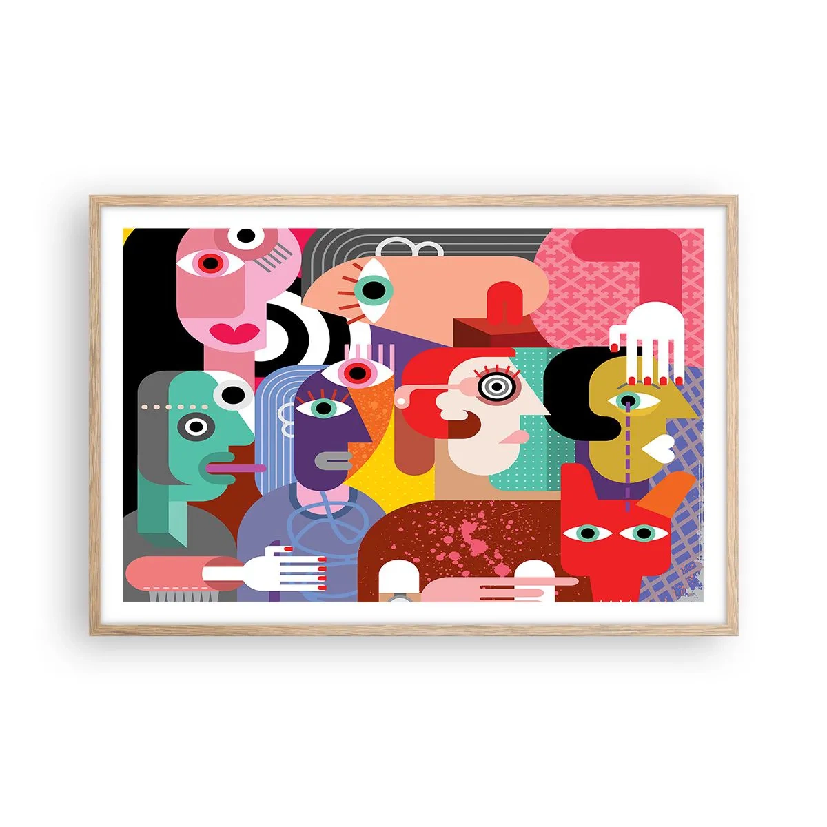 Poster in cornice rovere chiaro - Mi manda Picasso - 91x61 cm