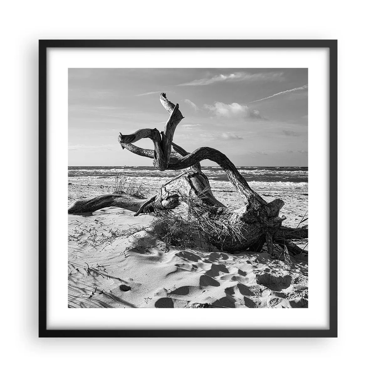 Poster in cornice nera - Scolpito dal mare - 50x50 cm