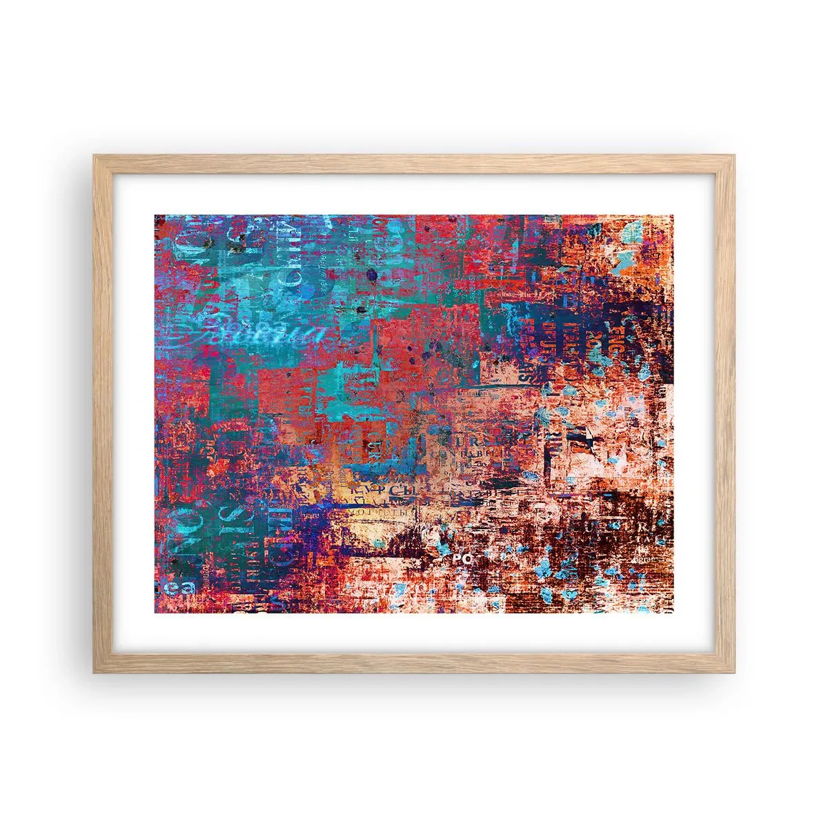 Poster in cornice rovere chiaro - Memoria e dimenticanza - 50x40 cm