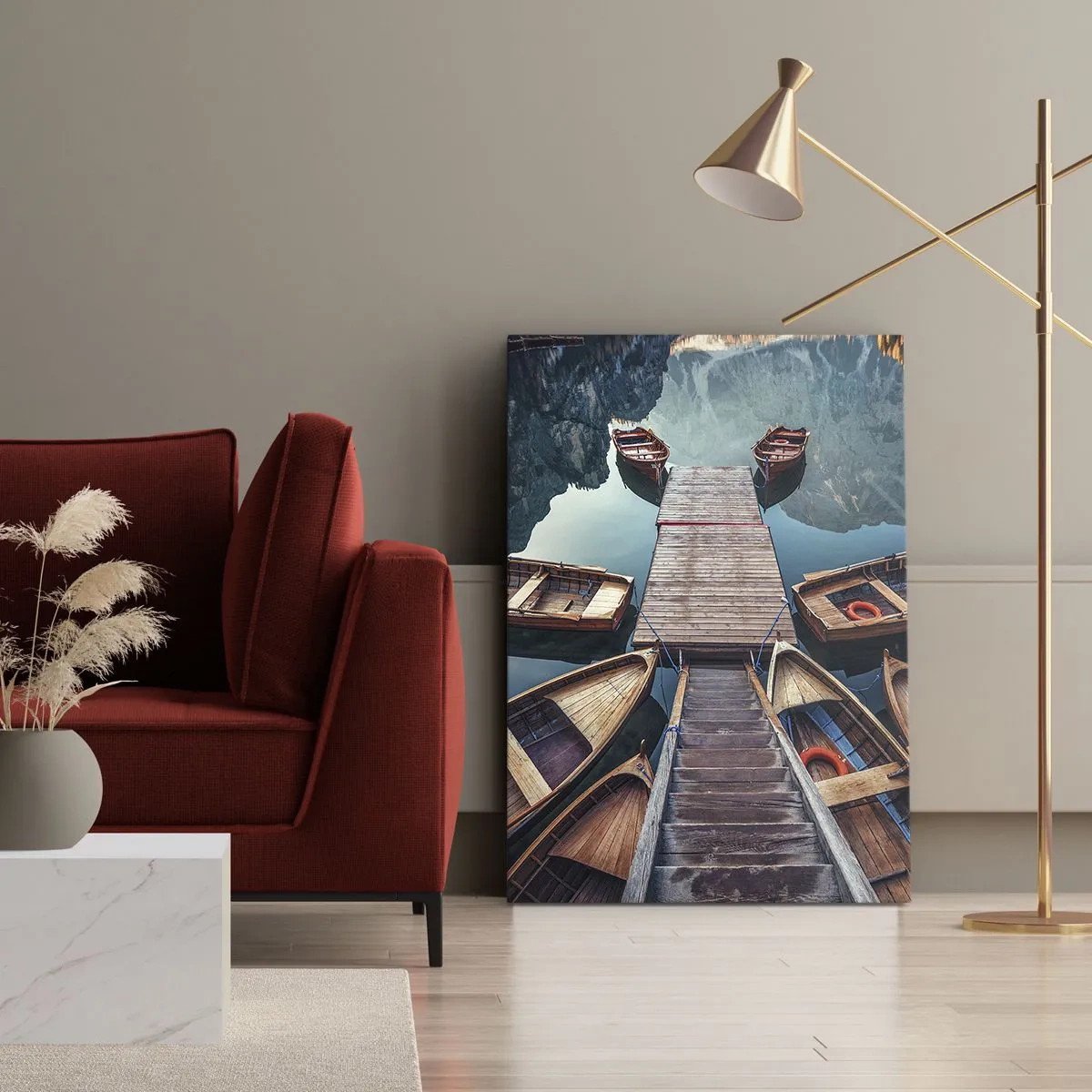 Quadro su tela - Stampe su Tela - Aspetto sul molo - 45x80 cm