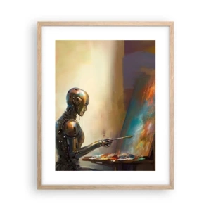 Poster in cornice rovere chiaro - L'arte del futuro - 40x50 cm