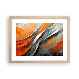 Poster in cornice rovere chiaro - Caldo e freddo - 40x30 cm