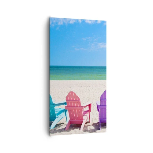 Quadro su tela - Stampe su Tela - Spiaggia arcobaleno - 65x120 cm