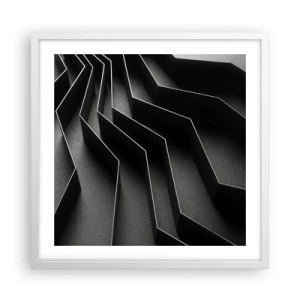 Poster in cornice bianca - Ordine tridimensionale - 50x50 cm