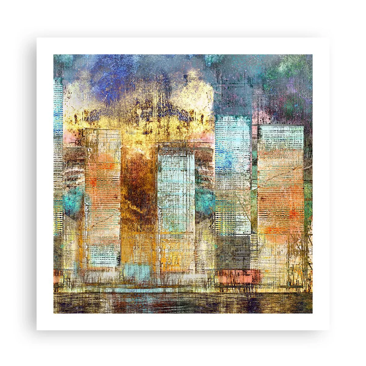 Poster - Metropoli nel sole - 60x60 cm