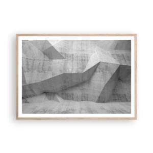 Poster in cornice rovere chiaro - Una vera sfida - 100x70 cm