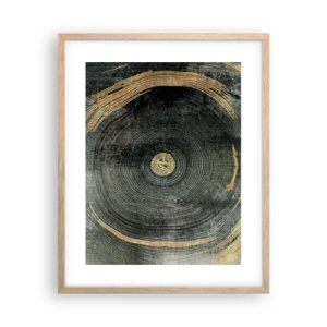 Poster in cornice rovere chiaro - Cambiamento e persistenza - 40x50 cm