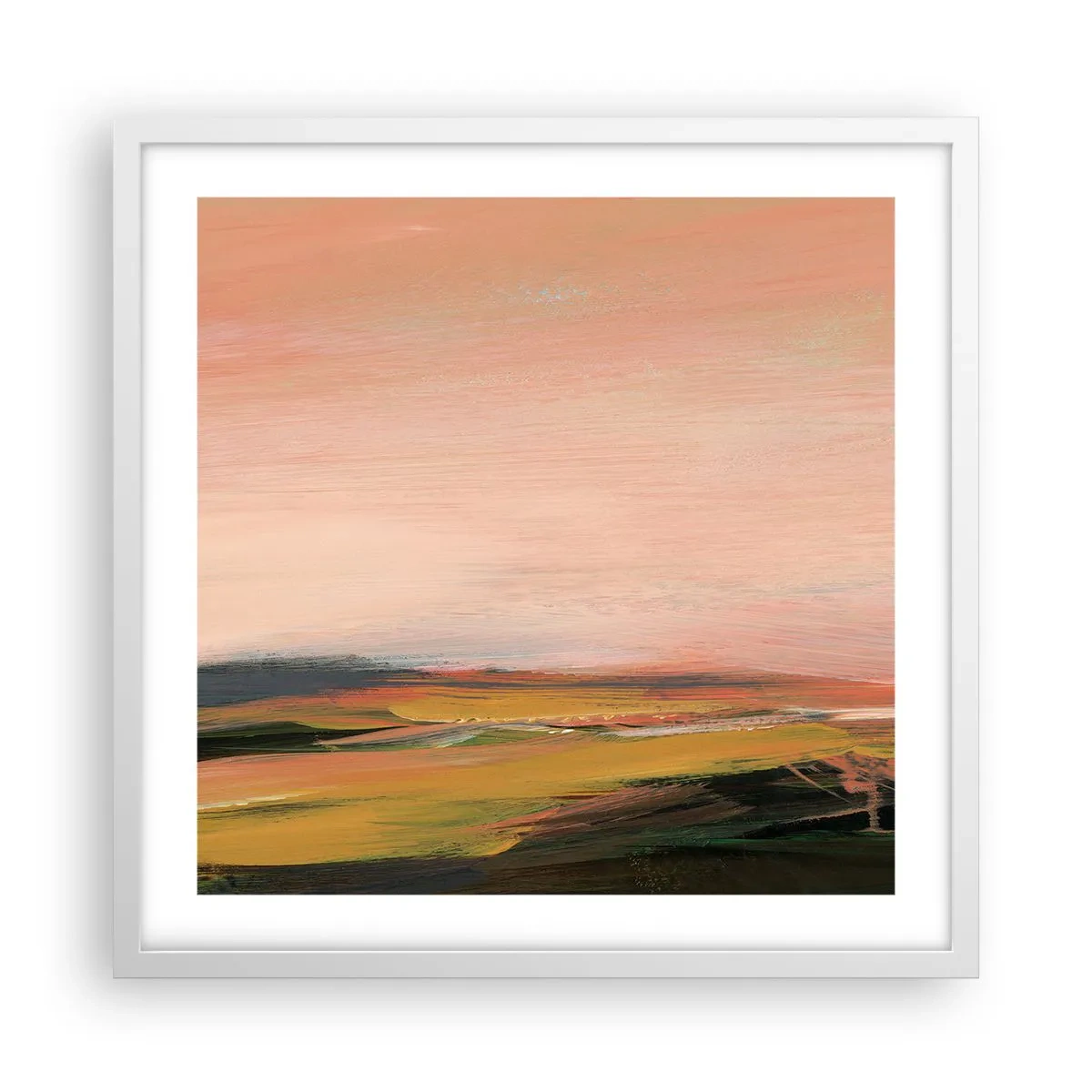 Poster in cornice bianca - In tonalità di rosa - 50x50 cm