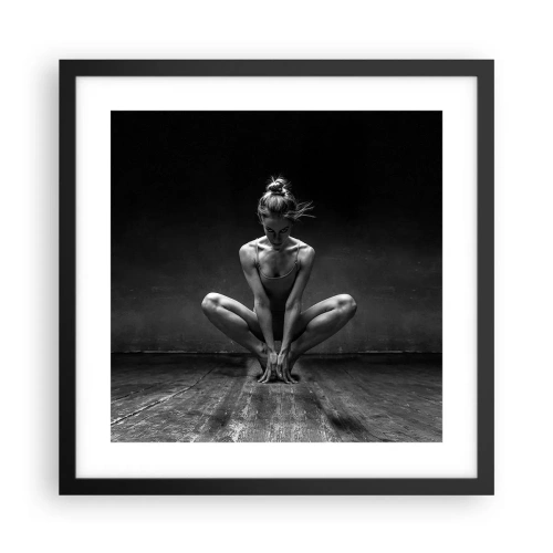 Poster in cornice nera - La concentrazione dell'energia della danza - 40x40 cm