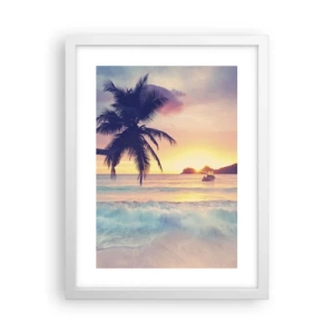Poster in cornice bianca - Sera nell'insenatura - 30x40 cm