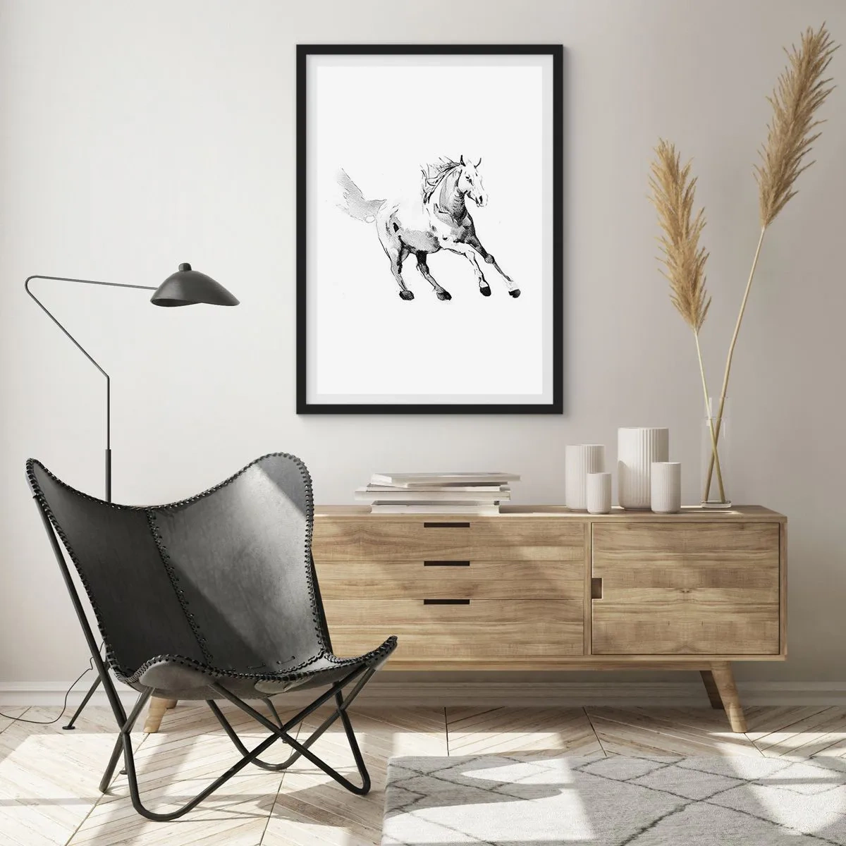 Poster in cornice nera - Anima indomabile - 40x50 cm