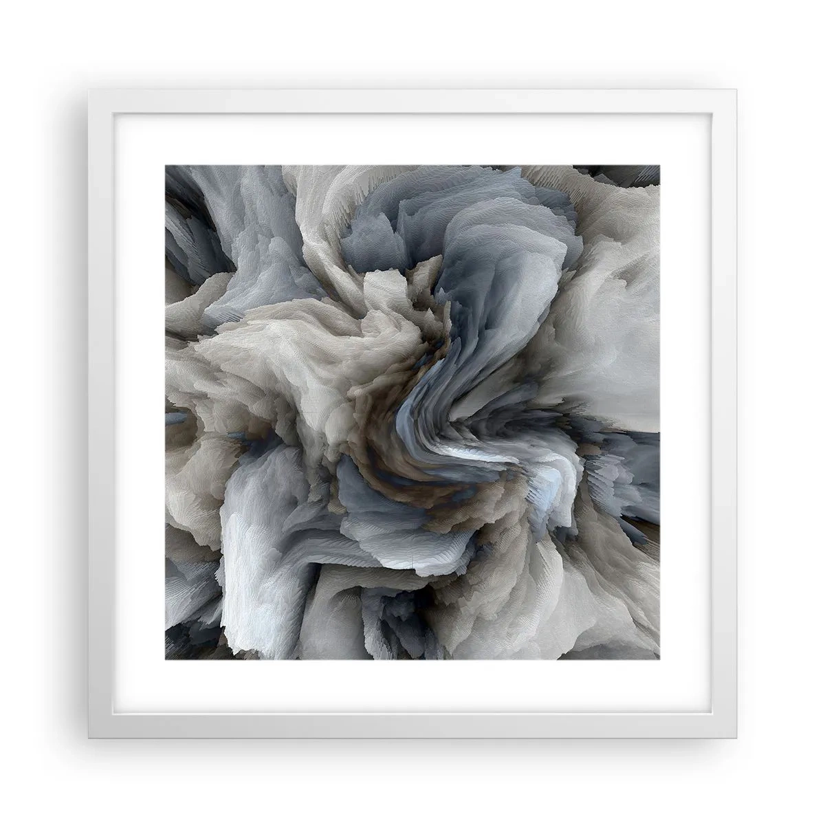 Poster in cornice bianca - Pietra in fiore - 40x40 cm