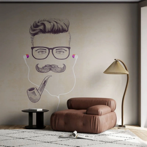 Fotomurali Premium Sand - Un vero uomo? - Uomo, Astrazione, Tubo - 300x210 cm