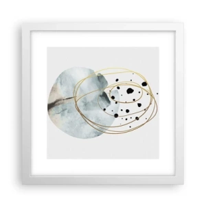 Poster in cornice bianca - Nell'abbraccio dello spazio - 30x30 cm