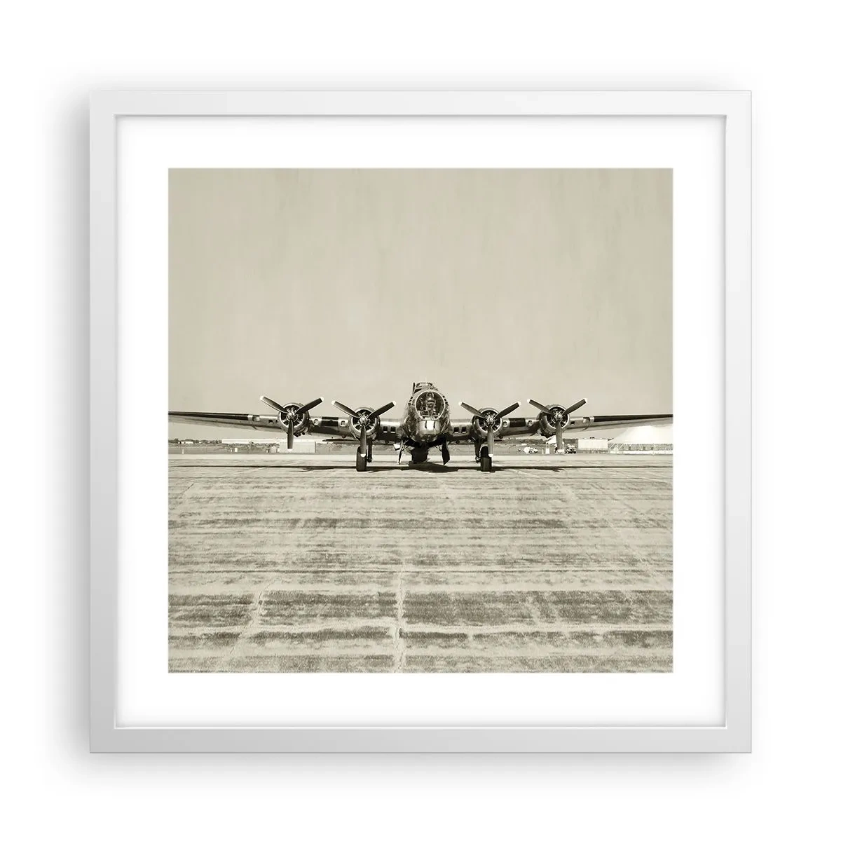 Poster in cornice bianca - Pronto come sempre - 40x40 cm