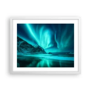 Poster in cornice bianca - Miracolo del Nord - 50x40 cm