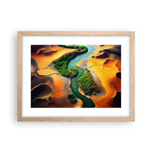 Poster in cornice rovere chiaro - Il fiume della vita - 40x30 cm
