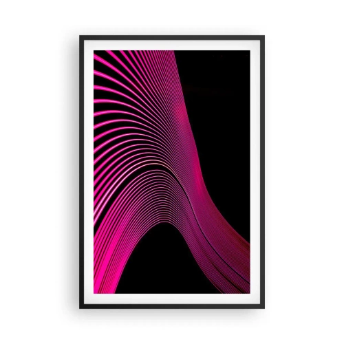 Poster in cornice nera - Il viale della luce - 61x91 cm