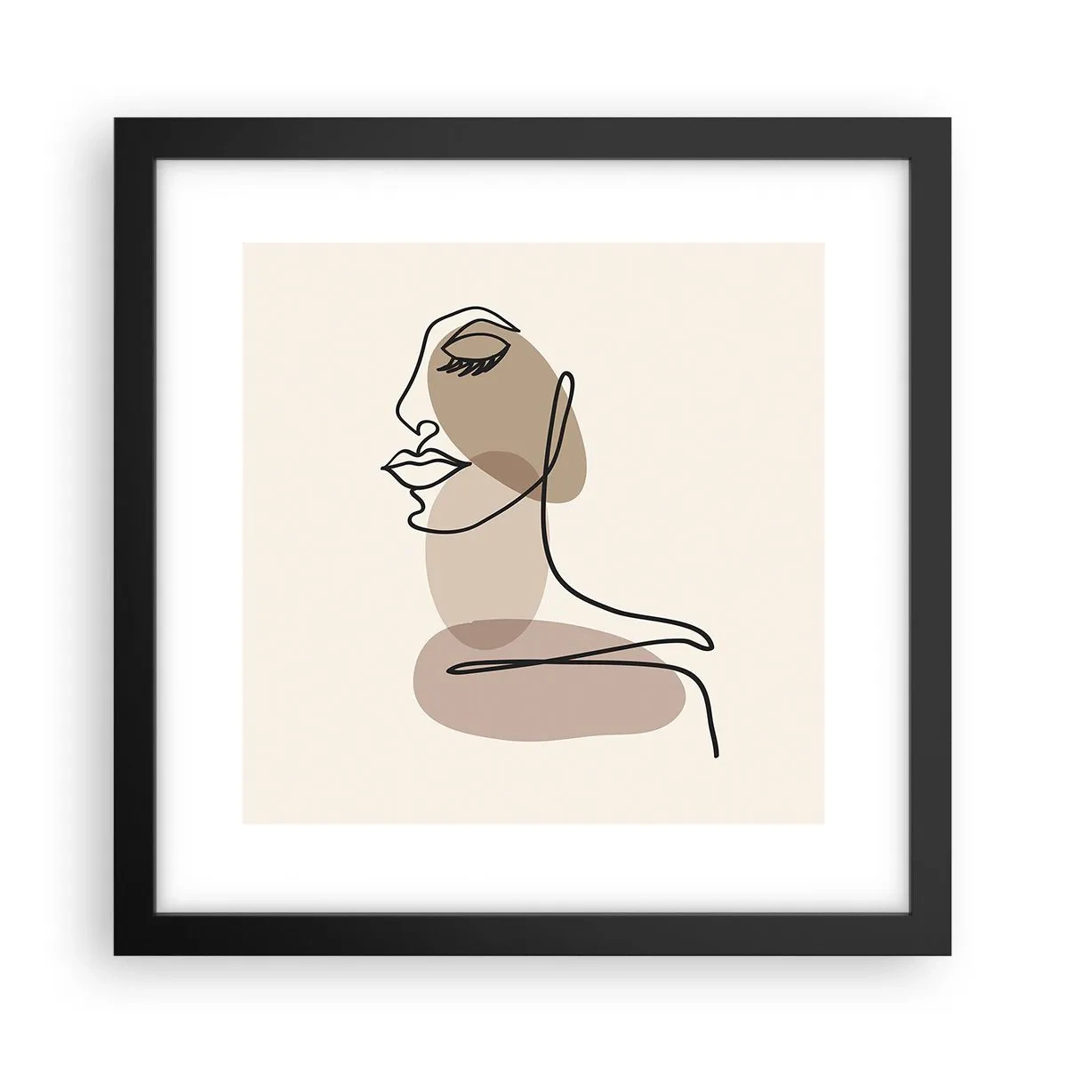 Poster in cornice nera - Ascoltando se stessa - 30x30 cm