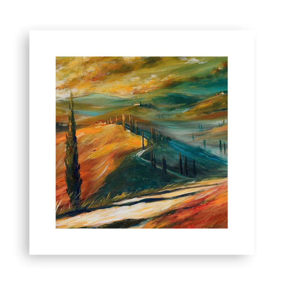Poster - Paesaggio toscano - 30x30 cm