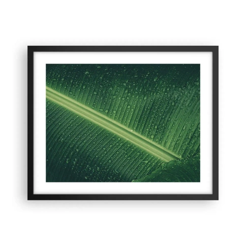 Poster in cornice nera - La struttura del verde - 50x40 cm