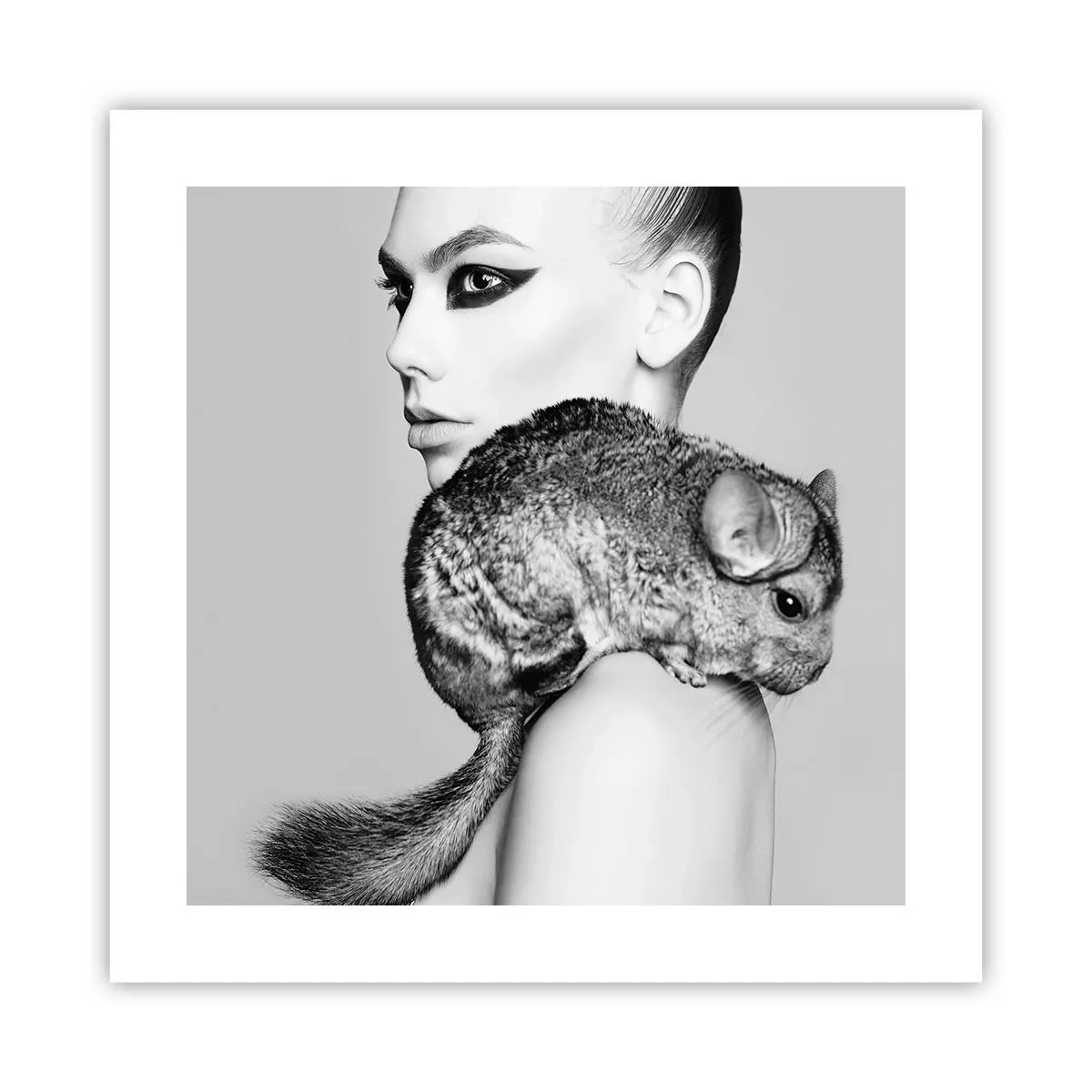 Poster - Dama con il cincillà - 40x40 cm