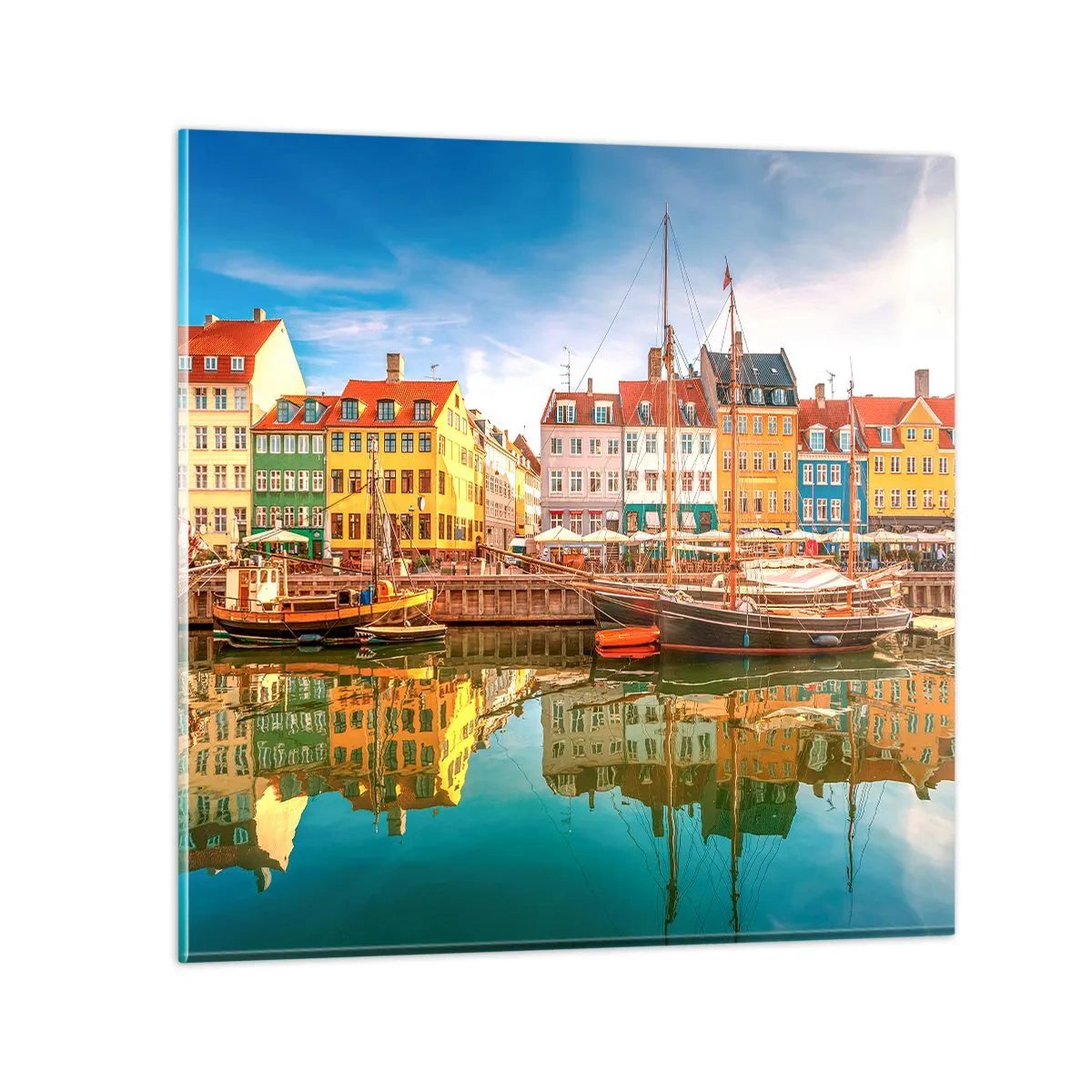 Quadro su vetro - Sull'acqua liscia come uno specchio - 30x30 cm