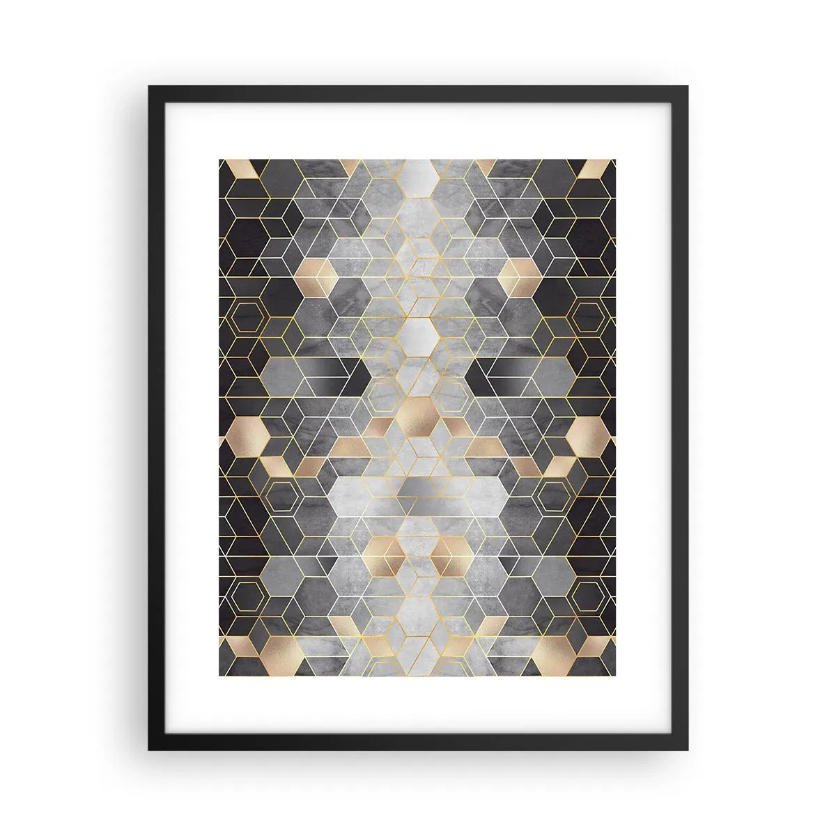 Poster in cornice nera - Composizione di diamante - 40x50 cm