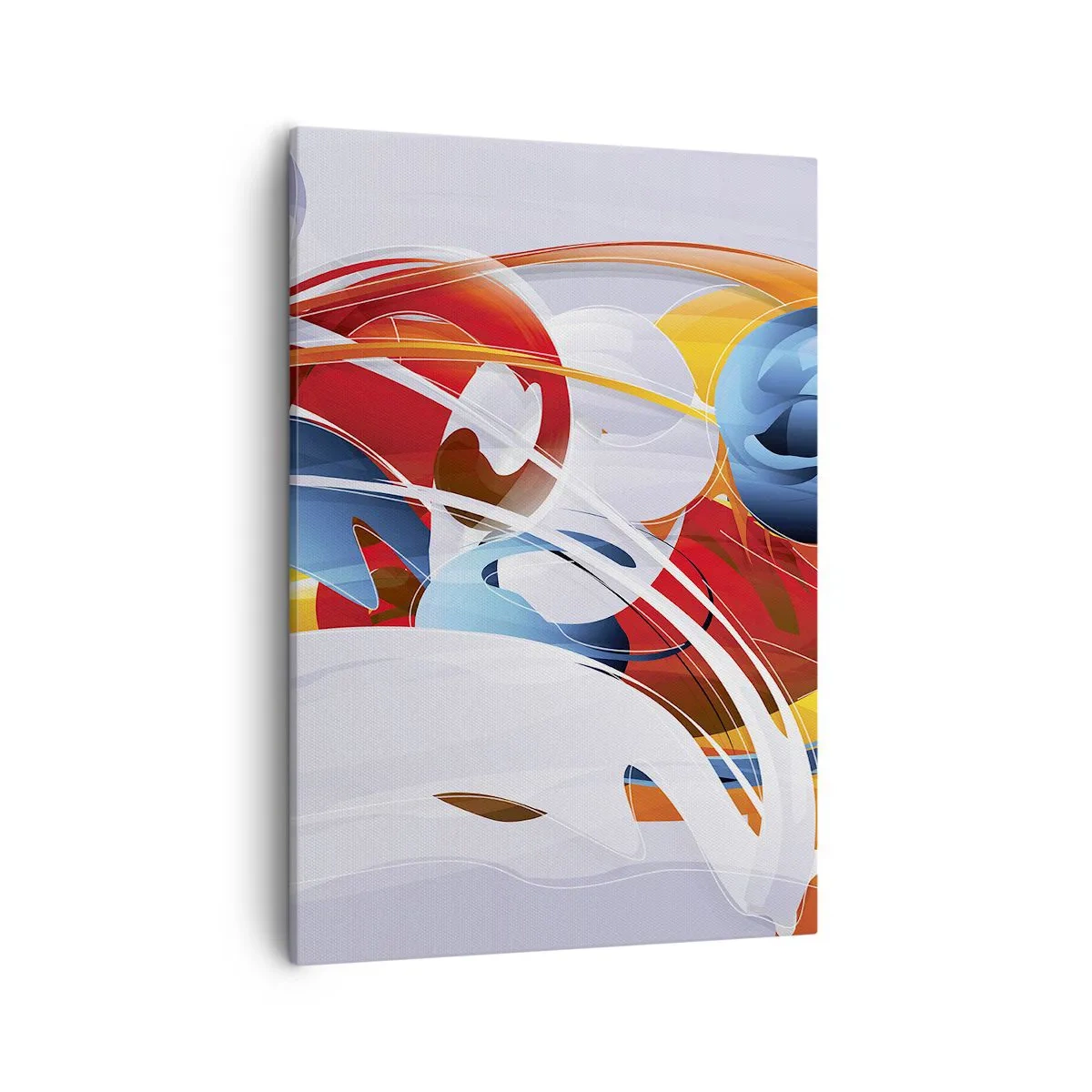 Quadro su tela - Stampe su Tela - Astrazione colorata con linee dinamiche e colori vivaci - 50x70cm - La danza degli elementi - Decorazione murale moderna per soggiorno e camera da letto ARTTOR