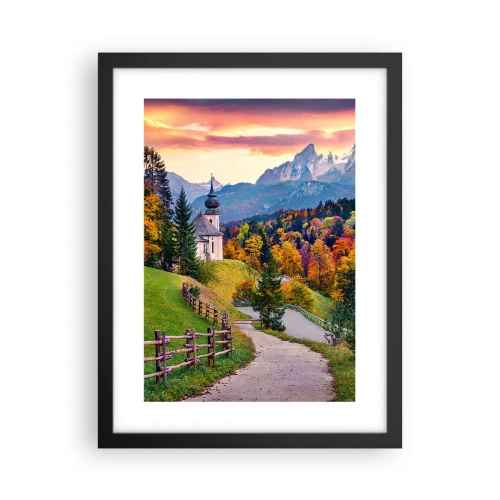 Poster in cornice nera - Un paesaggio come dipinto - 30x40 cm