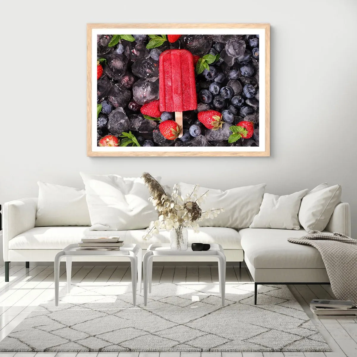 Poster in cornice rovere chiaro - Il sapore della calda estate - 40x30 cm