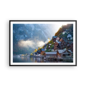 Poster in cornice nera - Atmosfera alpina - 91x61 cm