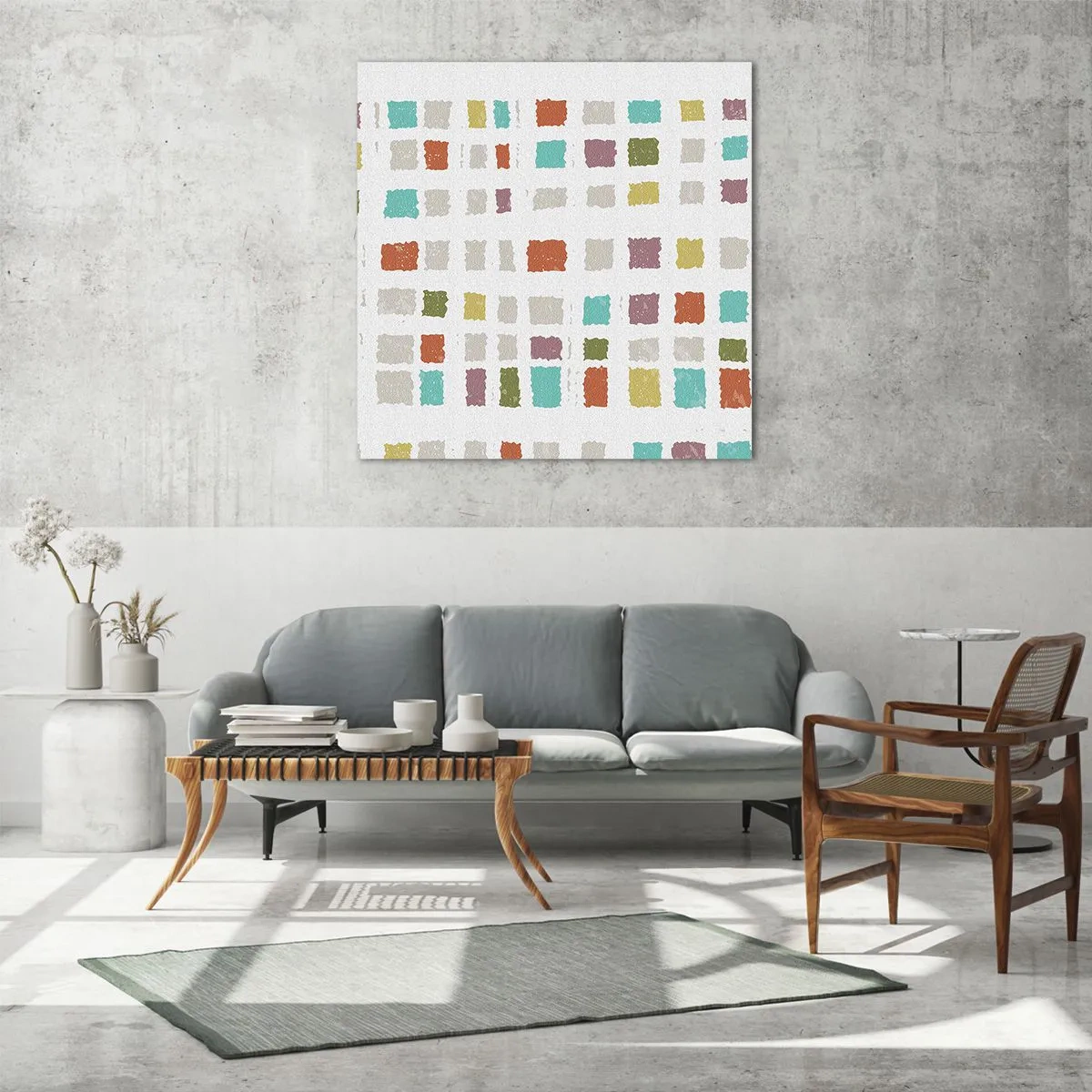 Quadro su vetro - Un gioco sconosciuto - 50x50 cm