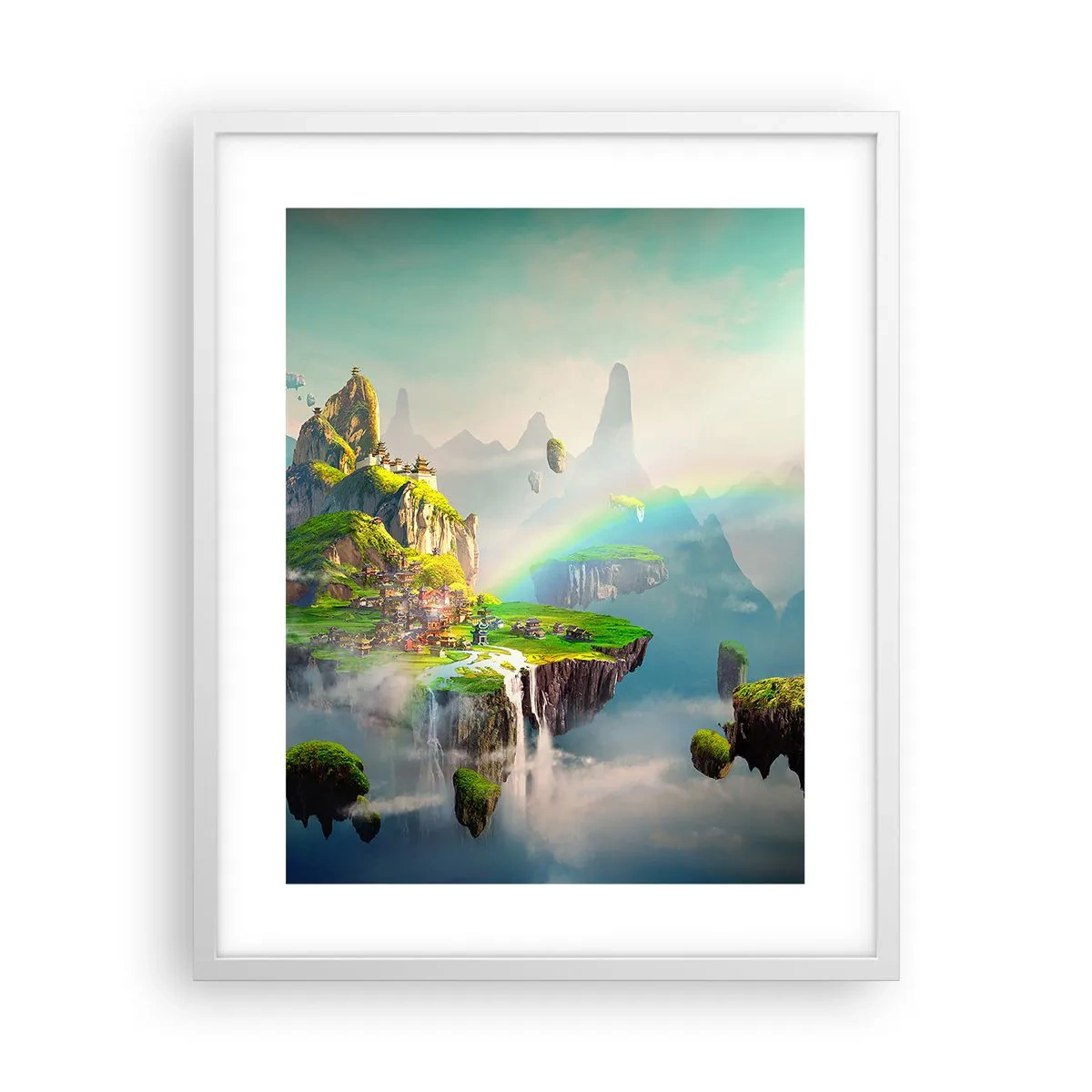 Poster in cornice bianca - In mezzo al cielo: isole fortunate - 40x50 cm