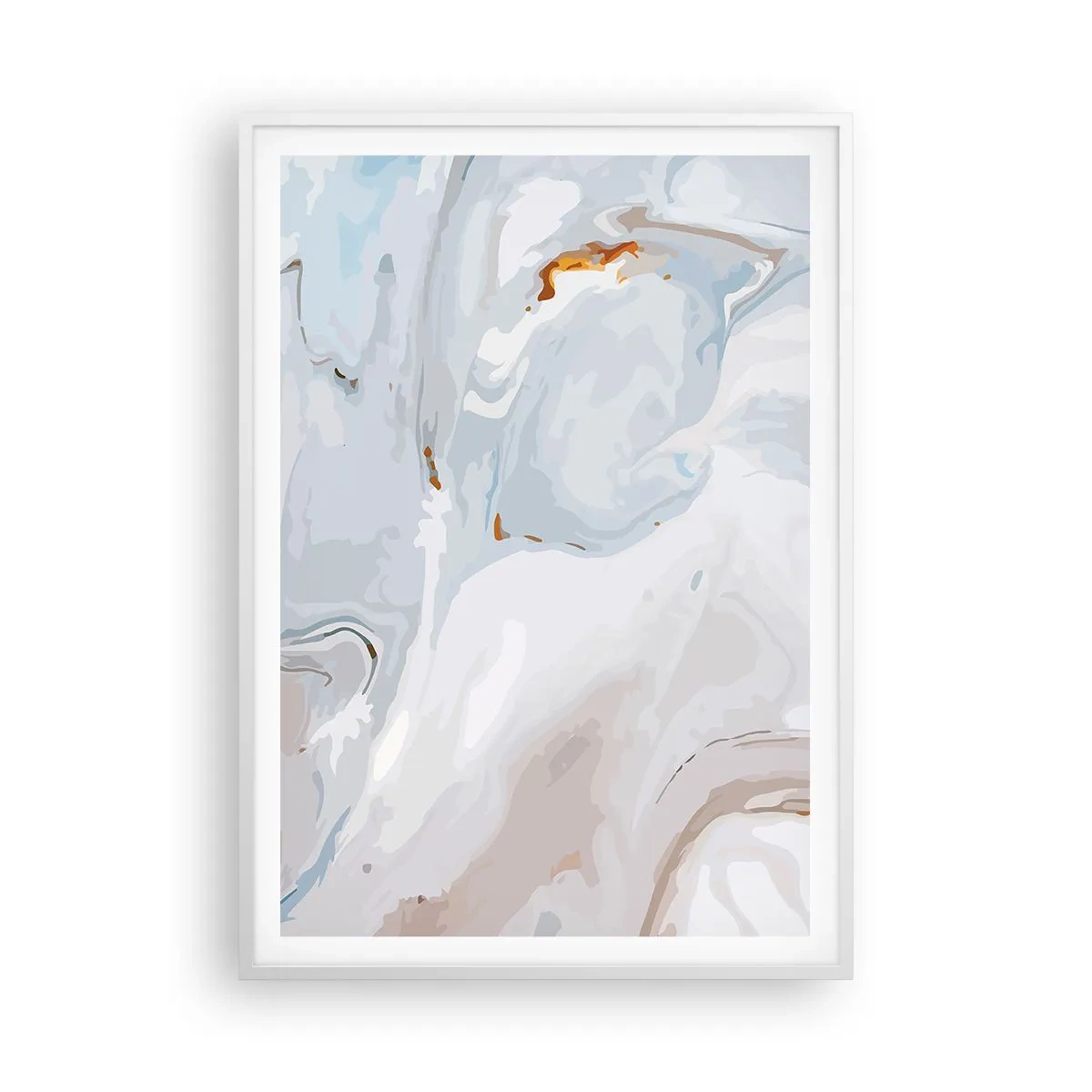 Poster in cornice bianca - Bianchi sovrapposti - 70x100 cm