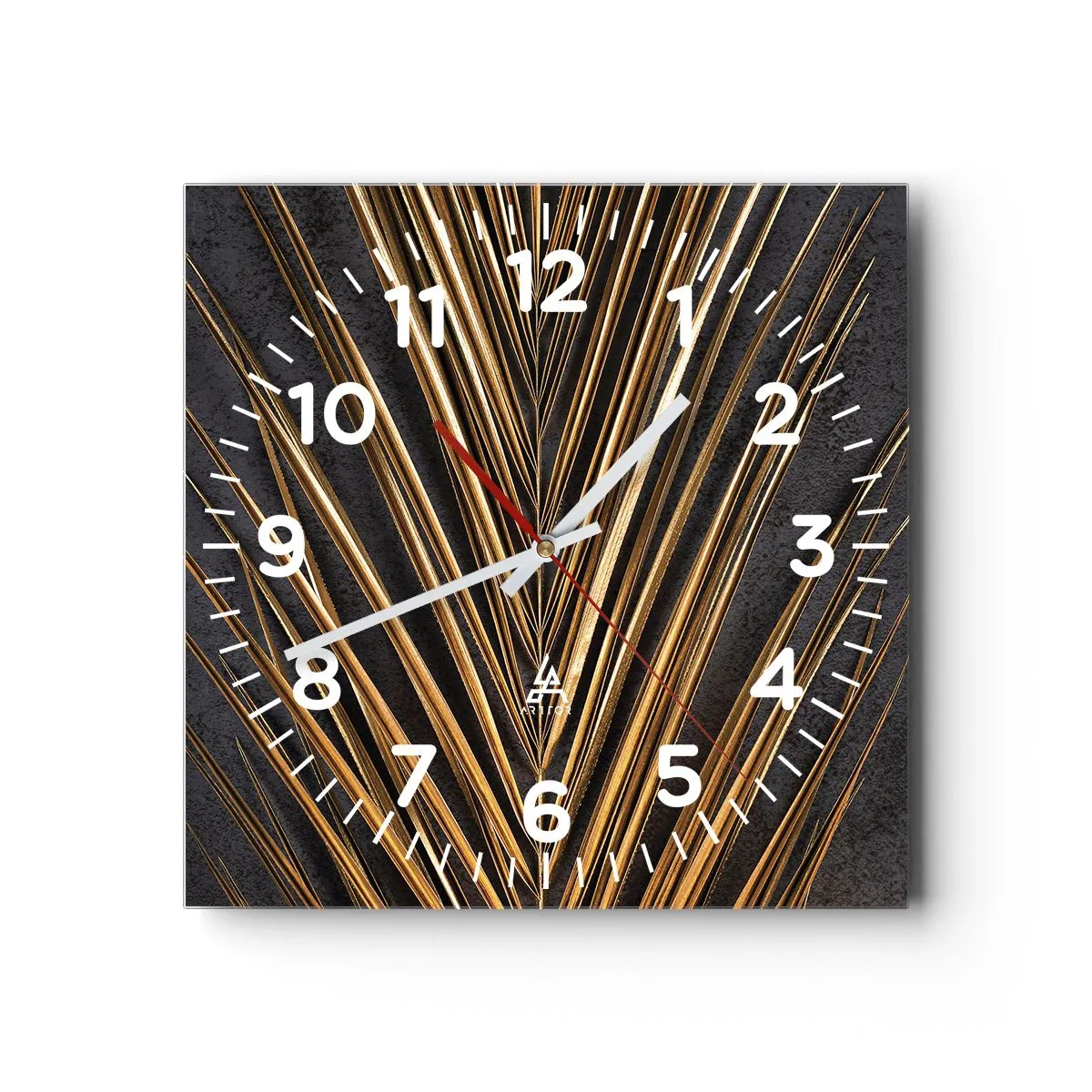 Orologio da parete - Orologio in Vetro - L'oro dei tropici - 40x40 cm