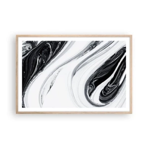 Poster in cornice rovere chiaro - L'unione degli opposti - 91x61 cm