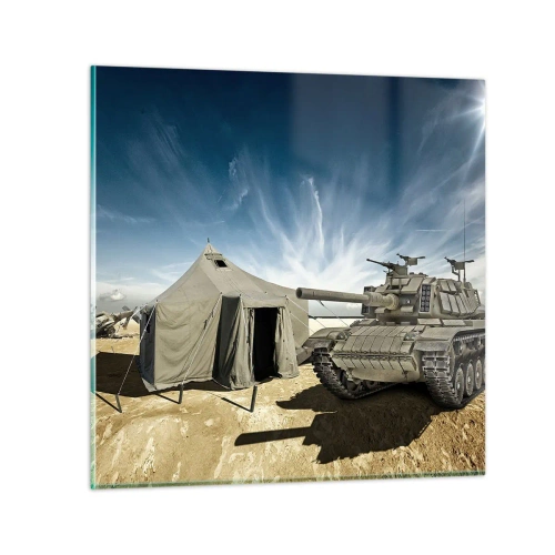 Quadro su vetro - Sogno militare - 30x30 cm