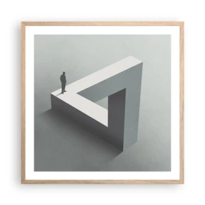 Poster in cornice rovere chiaro - Eppure è possibile - 60x60 cm