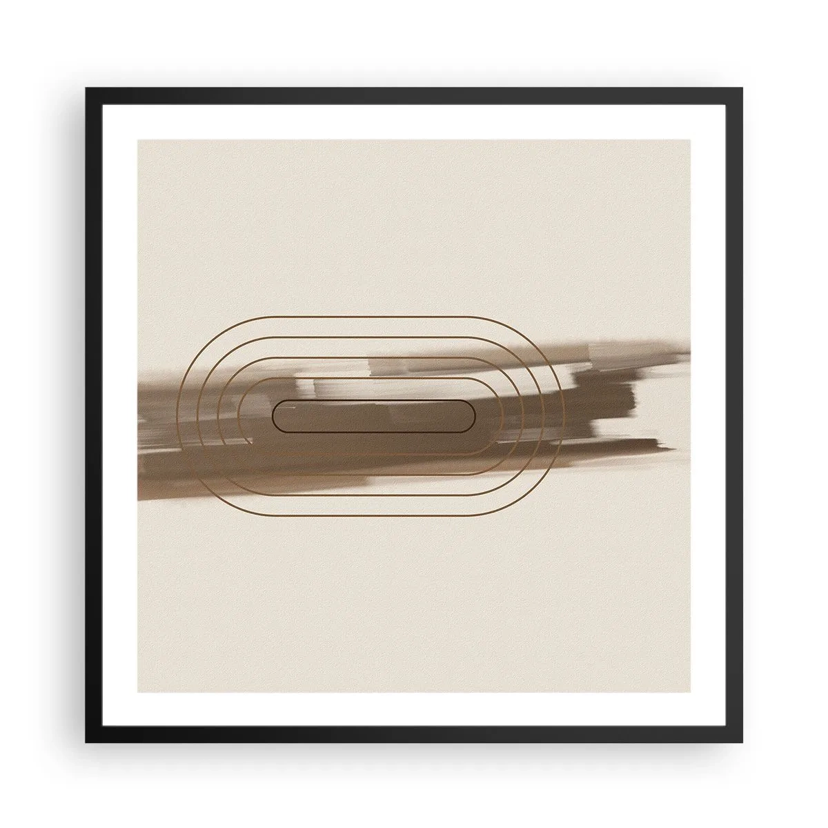 Poster in cornice nera - Un soffio di grigio - 60x60 cm