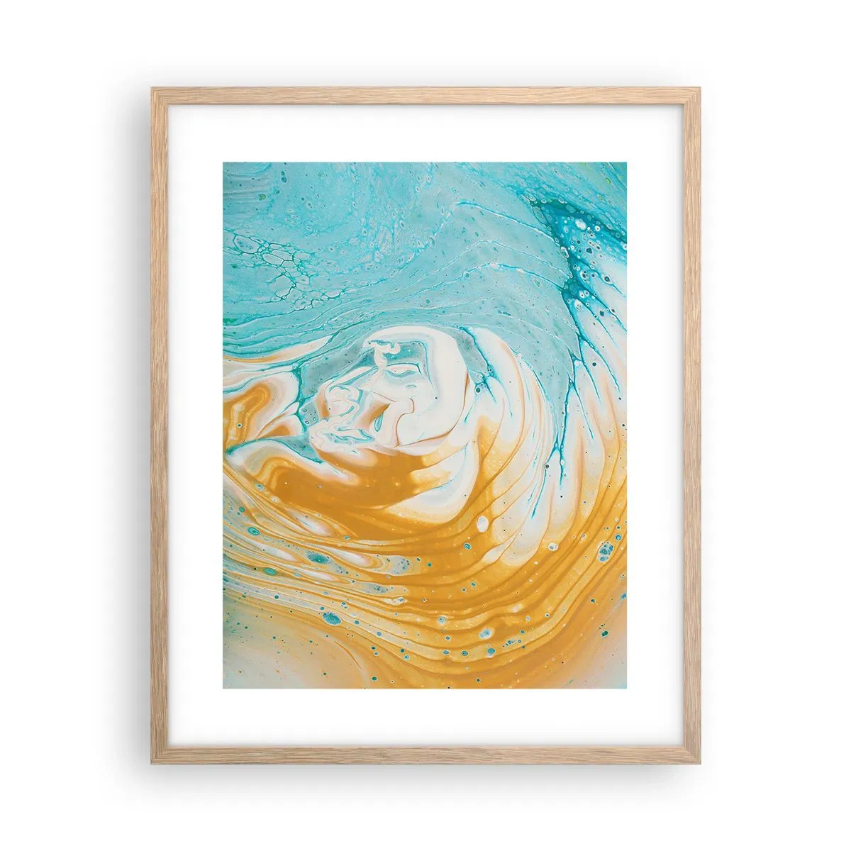 Poster in cornice rovere chiaro - Vortice pastello - 40x50 cm