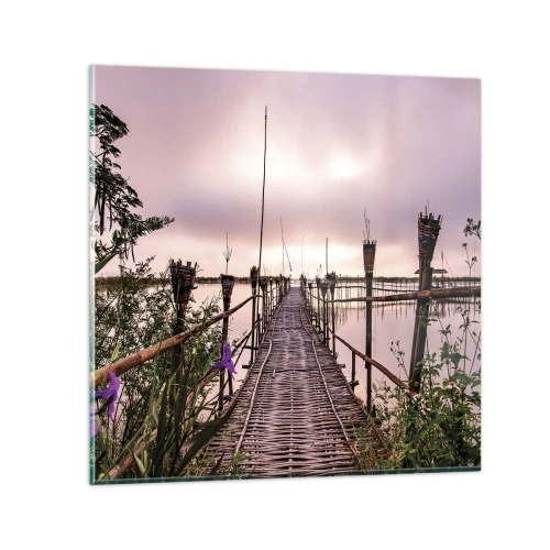 Quadro su vetro - Pace e silenzio dell'Asia - 60x60 cm