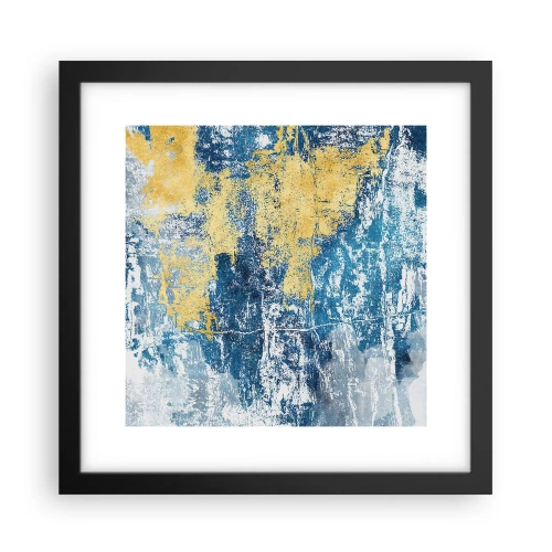 Poster in cornice nera - Astrazione piena di ottimismo - 30x30 cm