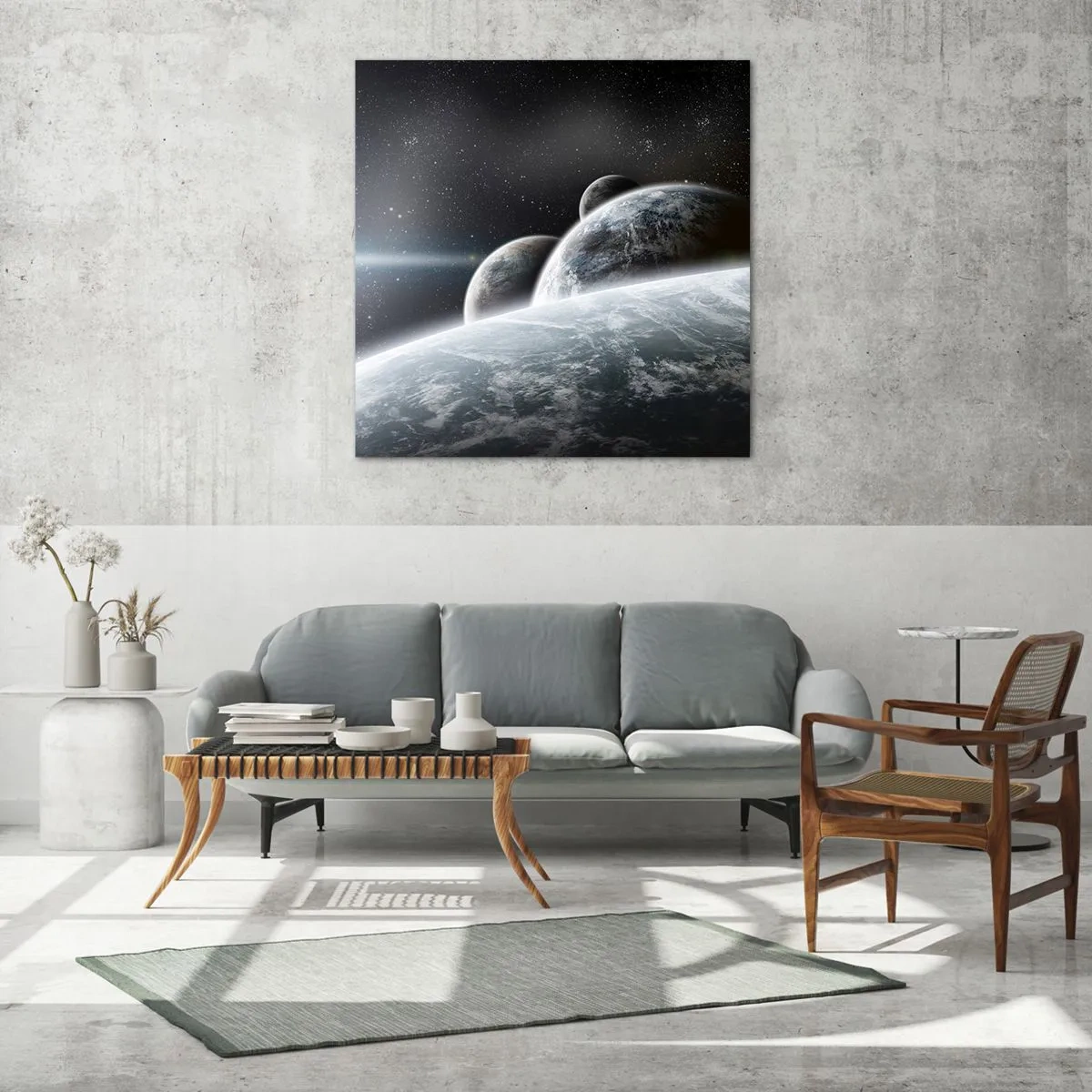 Quadro su vetro - La musica delle sfere celesti - 70x70 cm