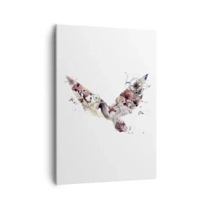 Quadro su tela - Stampe su Tela - Sagoma artistica di uccello con motivi geometrici - 50x70cm - Viandante nell'aria - Decorazione murale moderna per soggiorno e camera da letto ARTTOR