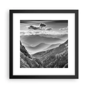 Poster in cornice nera - Fino all'orizzonte - 30x30 cm