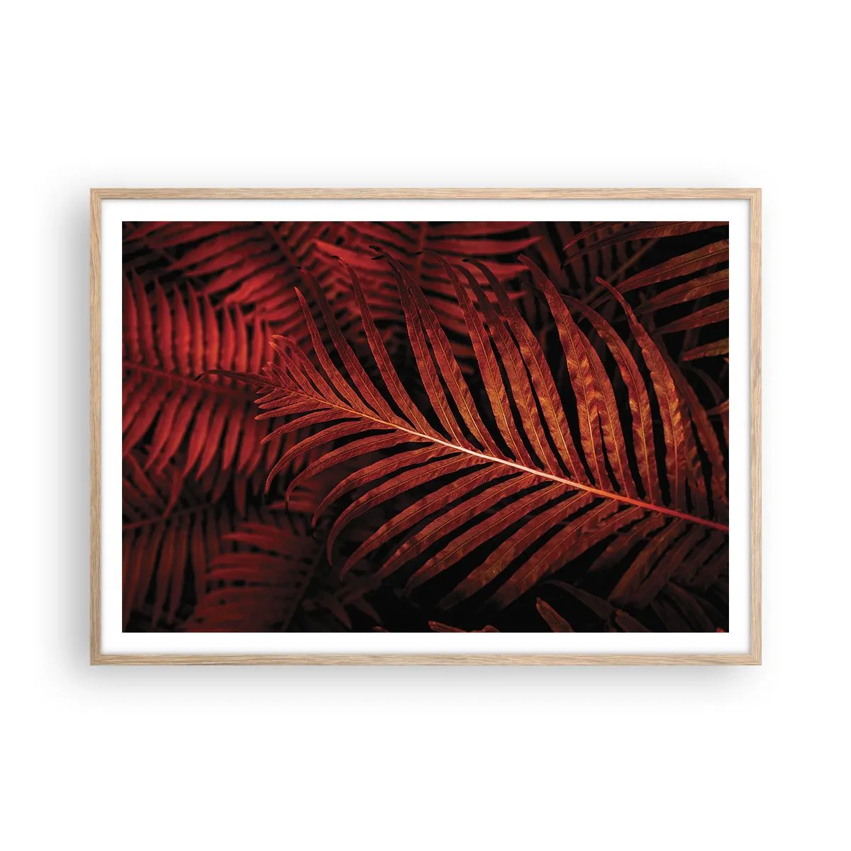 Poster in cornice rovere chiaro - Il calore della vita - 100x70 cm
