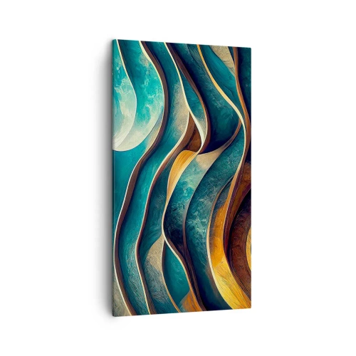 Quadro su tela - Stampe su Tela - I meandri del blu - 45x80 cm